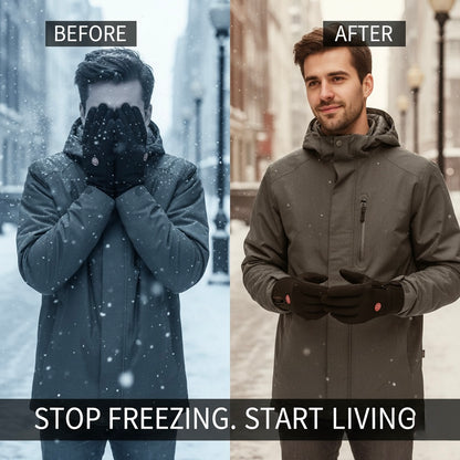 ThermaGrip Waterproof Touchscreen Winter Gloves (Windproof • Anti-Slip • Full-Finger)