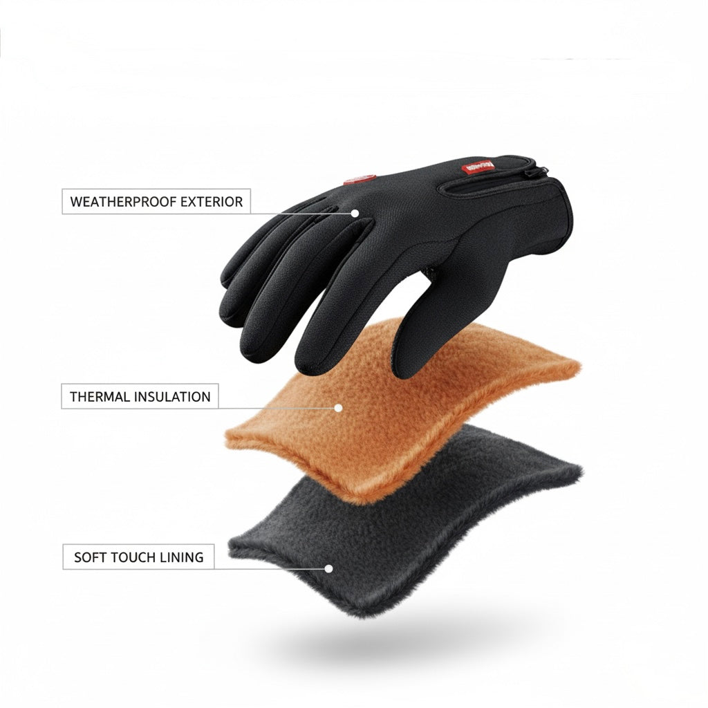 ThermaGrip Waterproof Touchscreen Winter Gloves (Windproof • Anti-Slip • Full-Finger)