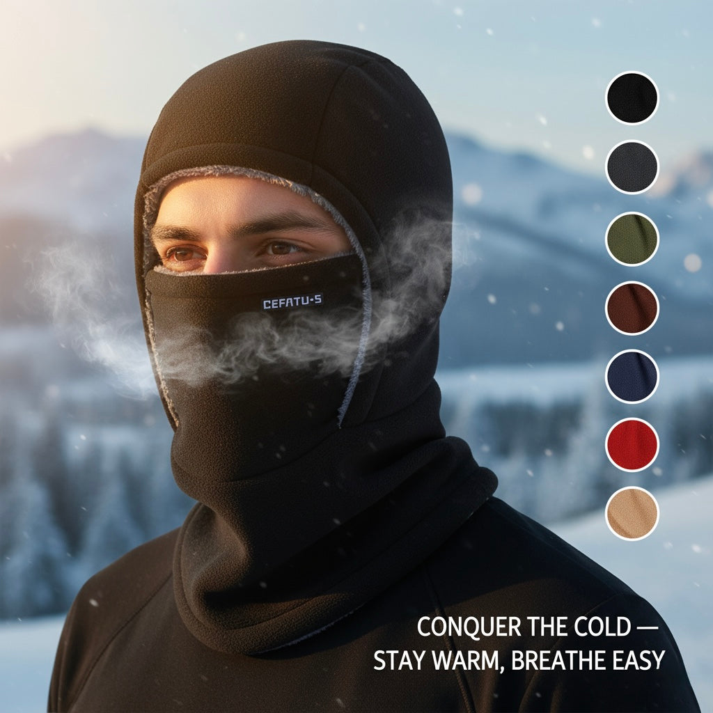 ThermaFleece Balaclava – Windproof 3-in-1 Winter Hat, Mask & Neck Warmer