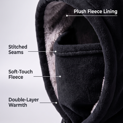 SnugHood Fleece Balaclava – Adjustable 3-in-1 Hood, Face Mask & Neck Warmer