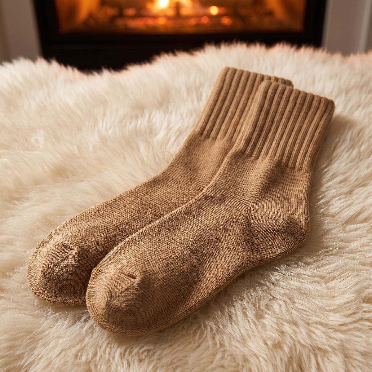 CozyKnit Thermal Socks – Plush Ribbed Mid-Calf Winter Socks