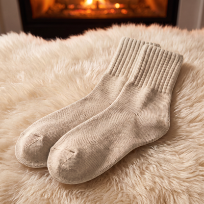 CozyKnit Thermal Socks – Plush Ribbed Mid-Calf Winter Socks
