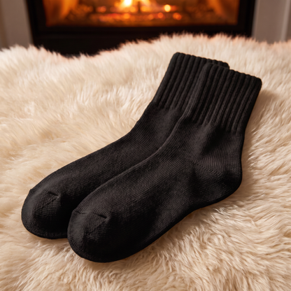 CozyKnit Thermal Socks – Plush Ribbed Mid-Calf Winter Socks